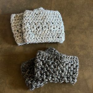 Handmade crochet boot cuffs (2 pairs)